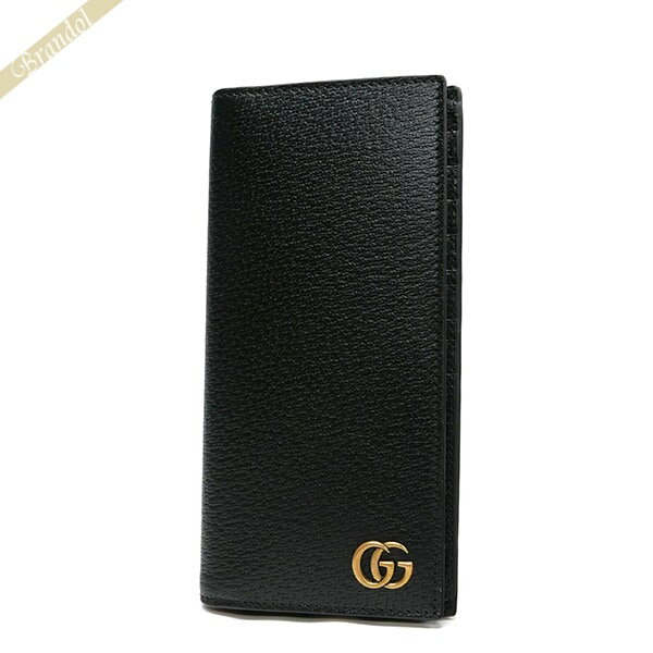 グッチ 財布（メンズ） グッチ GUCCI 財布 メンズ 長財布 GGマーモント レザー ロングウォレット ブラック 428740 DJ20T 1000 | ブランド