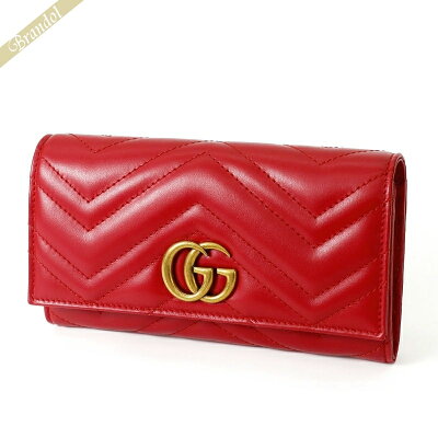 《4000円OFFクーポン対象_8日24時迄》グッチ GUCCI 財布 レディース 長財布 GGマーモント レザー レッド 443436 DTD1T 6433 | ブランド