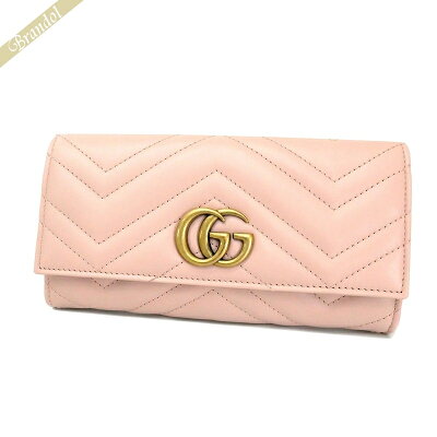 《4000円OFFクーポン対象_8日24時迄》グッチ GUCCI 財布 レディース 長財布 GGマーモント レザー 小銭入れ付 ライトピンク 443436 DTD1T 5909 | ブランド