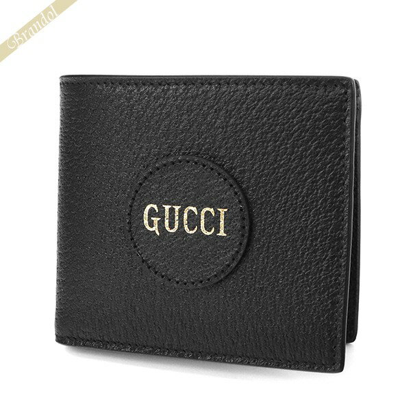 グッチ 財布（メンズ） グッチ GUCCI 財布 メンズ 二つ折り財布 ロゴ レザー ブラック 643875 DJ20N 1000 | ブランド