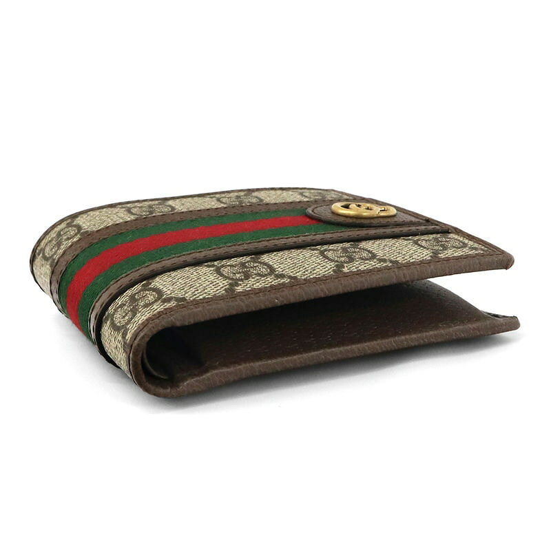 グッチ GUCCI 財布 メンズ 二つ折り財布 オフィディア GGコイン ウォレット ベージ...