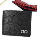 フェラガモ Ferragamo 財布 メンズ 二つ折り財布 ブラック×レッド 66A063 685956 | コンビニ受取 ブランド
