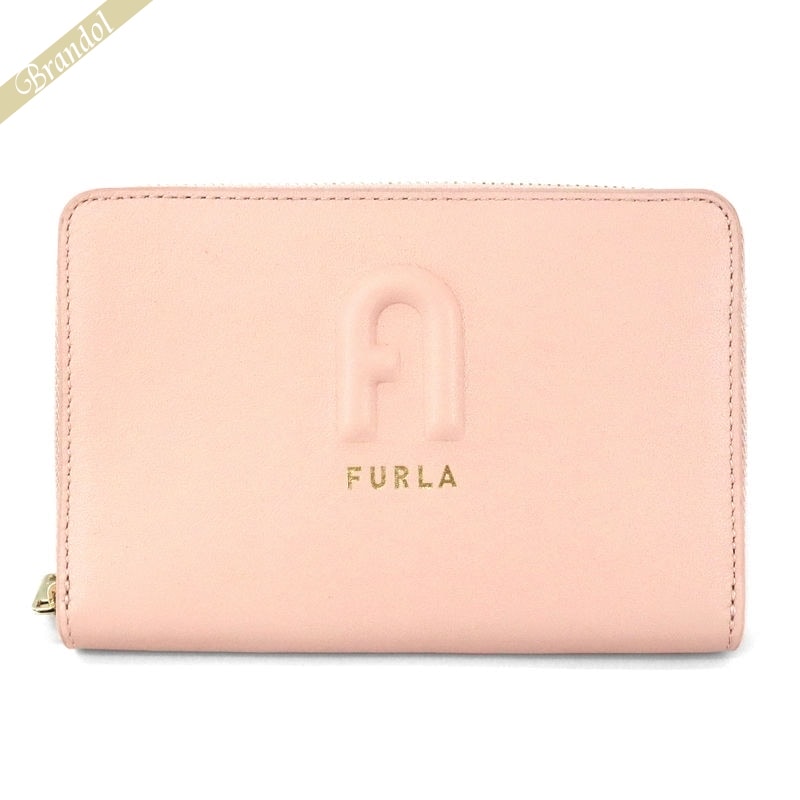 フルラ 財布 レディース フルラ FURLA 財布 レディース 二つ折り財布 RITA レザー ラウンドファスナー ライトピンク PDS7FRI E35000 1BR00 | コンビニ受取 ブランド