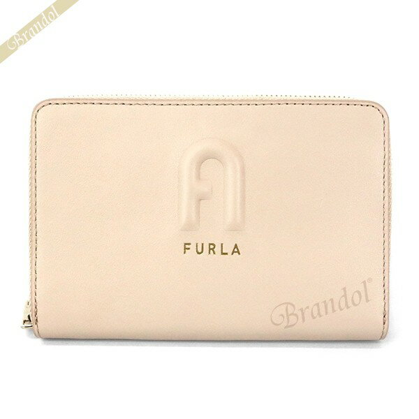 フルラ 革財布 レディース フルラ FURLA 財布 レディース 二つ折り財布 RITA レザー ラウンドファスナー ベージュ PDS7FRI E35000 B4L00 | コンビニ受取 ブランド