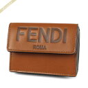 フェンディ FENDI 財布 レディース・メンズ 三つ折り財布 ロゴ レザー ミニ財布 ブラウン 8M0395 AAYZ F0QVK | ブランド