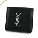 サンローラン SAINT LAURENT 財布 メンズ 二つ折り財布 YSL レザー ブラック 463249 0SX0E 1000 | ブランド