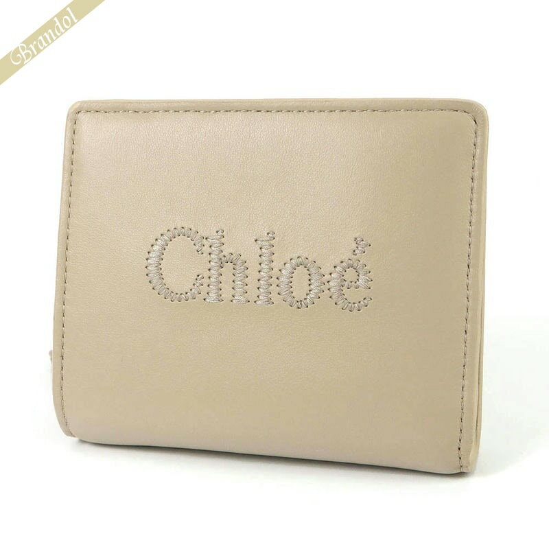 クロエ 財布（レディース） クロエ Chloe 財布 レディース 二つ折り財布 SENSE ロゴ コンパクトウォレット ベージュ CHC23SP867 I10 20G | ブランド