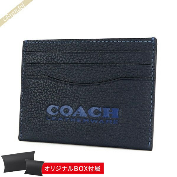 コーチ COACH メンズ・レディース カードケース ロゴ レザー カード入れ ネイビー C6697 TI2 | コンビニ受取 ブランド