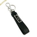 《全品P2倍&最大2000円クーポン配布中》プラダ PRADA メンズ キーリング レザー スクエアロゴ キーホルダー ブラック×シルバー 2PP709 053 F0002 | コンビニ受取 ブランド