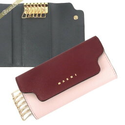 マルニ キーケース レディース マルニ MARNI レディース キーケース マルチカラー レザー ボルドー×ライトピンク×グレー PCMO0017U1 LV520 Z437N | コンビニ受取 ブランド