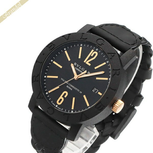 ブルガリブルガリ 腕時計（メンズ） ブルガリ BVLGARI メンズ腕時計 ブルガリブルガリ カーボン 40mm 自動巻き ブラック×ローズゴールド BBP40BCGLD/N | ブランド