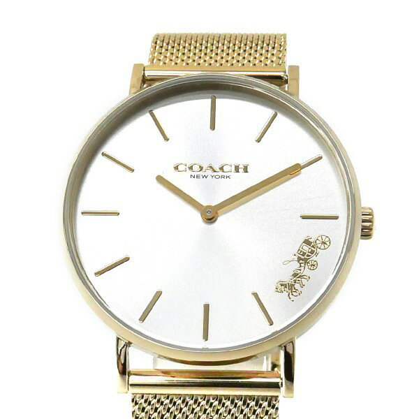 コーチ COACH 腕時計 レディース Perry ペリー 馬車モチーフ 36mm シルバー×ゴールド 14503125 | コンビニ受取 ブランド【最大2400円クーポン 3/17 13:59迄】