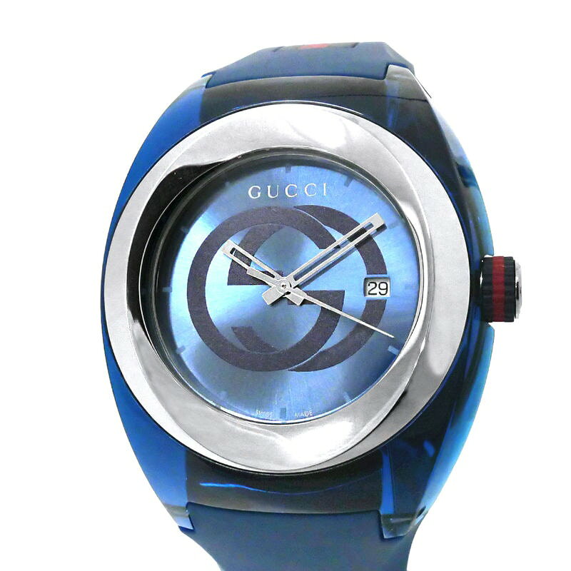 グッチ GUCCI 腕時計 メンズ SYNC グッチシンク 46mm ブルー YA137104A | ブランド...