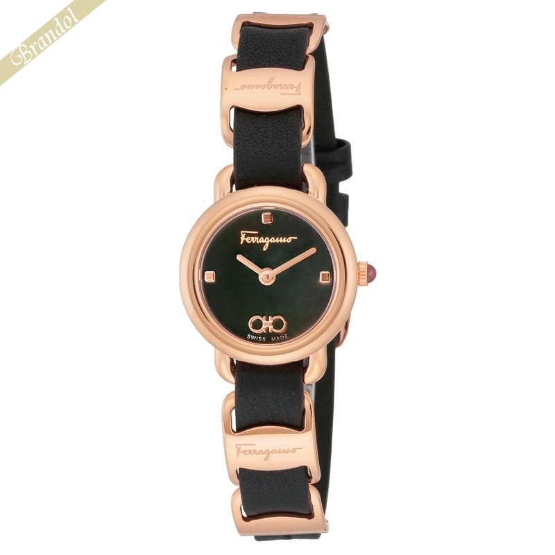 フェラガモ Ferragamo レディース腕時計 VARINA 22.5mm ブラック×ローズゴールド SFHT01522 | ブランド