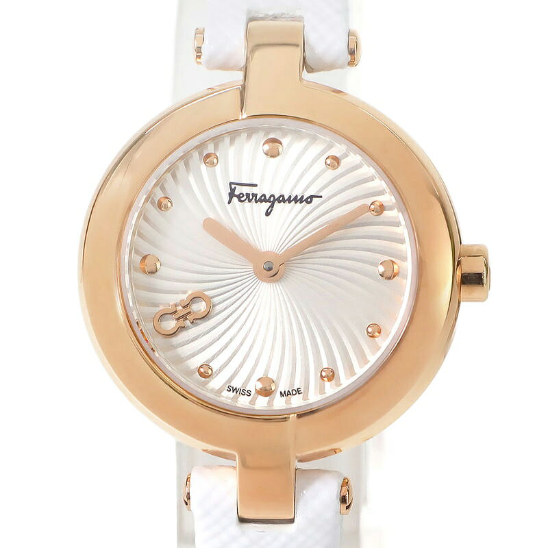 フェラガモ Ferragamo 腕時計 レディース Miniature ミニチュア 26mm ホワイト×ローズゴールド SFAT01522 | ブランド【最大2400円クーポン 3/17 13:59迄】