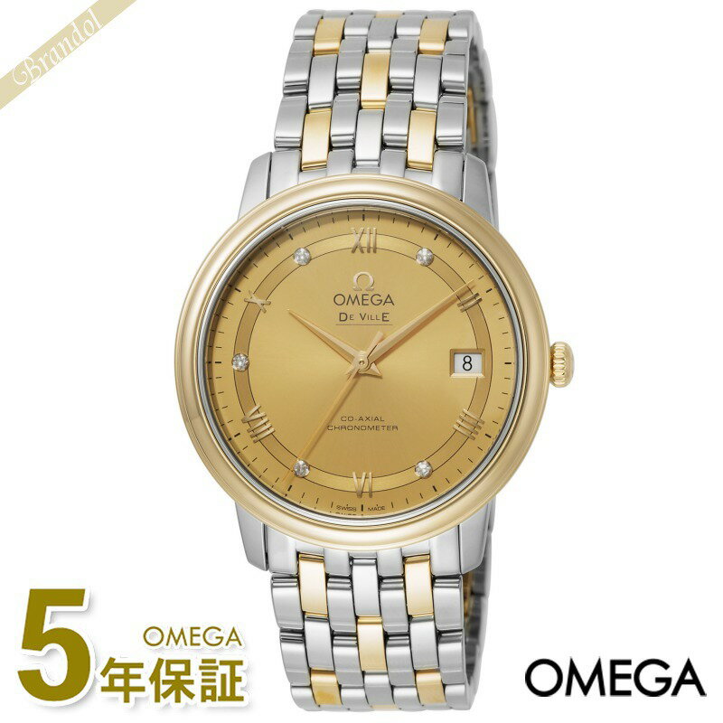 オメガ デ・ビル 腕時計（メンズ） オメガ OMEGA メンズ メンズ腕時計 De Ville Prestige デ・ヴィル プレステージ 36.8mm コーアクシャル自動巻き イエローゴールド×シルバー 424.20.37.20.58.002 | ブランド