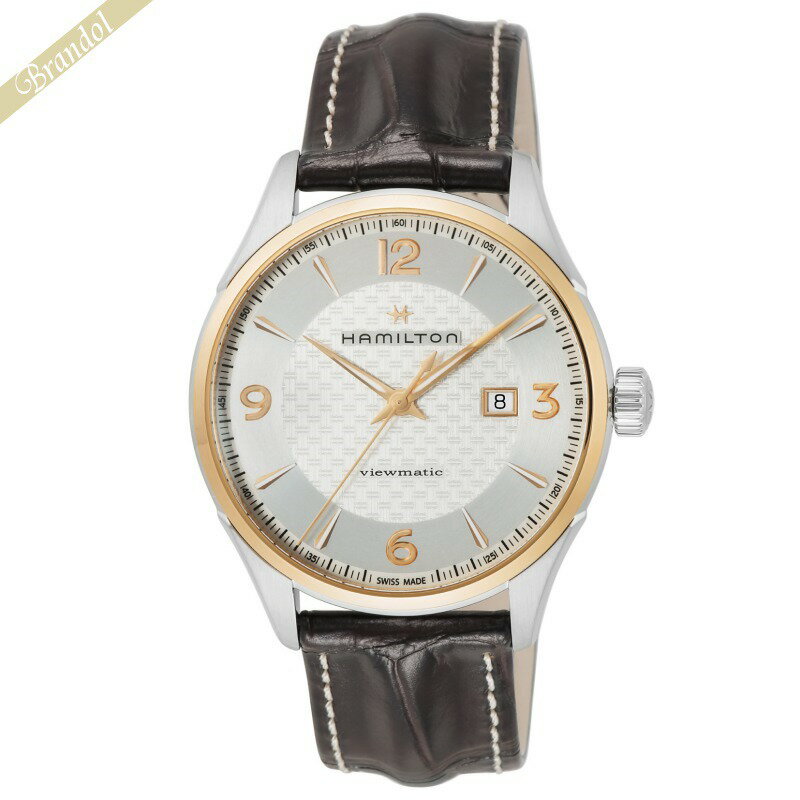 ビューマチック 腕時計（メンズ） ハミルトン HAMILTON メンズ腕時計 ジャズマスター ビューマチック オート 44mm 自動巻き シルバー×ブラウン H42725551 | ブランド