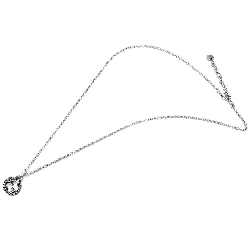 《全品ポイント10倍_5日23:59迄》グッチ GUCCI ネックレス メンズ インターロッキングG ペンダント シルバー 455535 J8400 0811 | コンビニ受取 ブランド