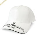 エンポリオアルマーニ EMPORIO ARMANI メンズ 帽子 31ロゴ ベースボールキャップ ホワイト 627881 2R565 41610 | コンビニ受取 ブランド