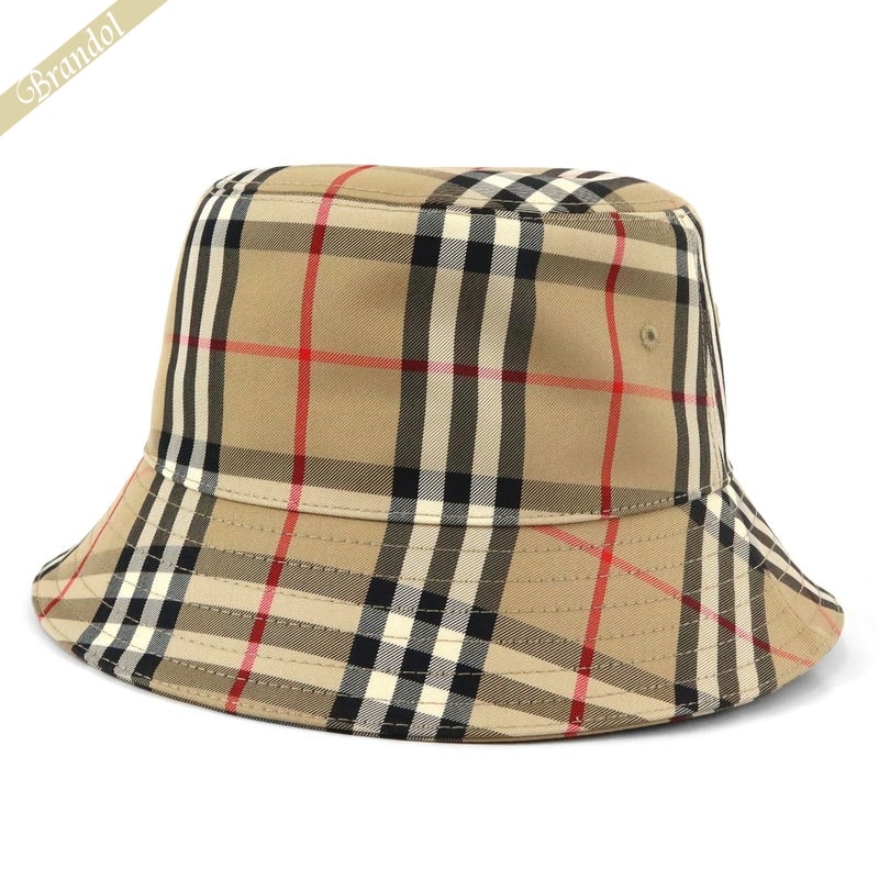 バーバリー BURBERRY メンズ・レディース 帽子 ビンテージチェック バケットハット Mサイズ ベージュ系 8026927 M | コンビニ受取 ブランド