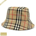 バーバリー BURBERRY メンズ・レディース 帽子 ビンテージチェック バケットハット Lサイズ ベージュ系 8026927 L | コンビニ受取 ブランド