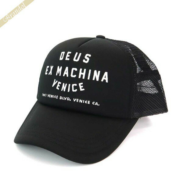 デウス・エクス・マキナ Deus Ex Machina メンズ 帽子 ロゴ メッシュキャップ ブラック DMA47620 BLACK | コンビニ受取 ブランド