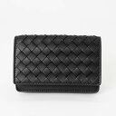 ボッテガヴェネタ BOTTEGA VENETA 名刺入れ メンズ レディース イントレチャート 革編み レザー カードケース ブラック 174646 V3UN1...