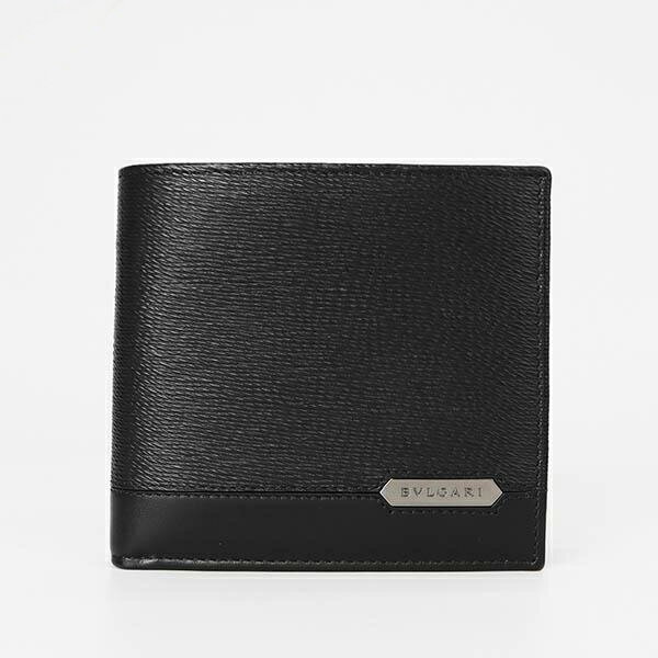 ブルガリ BVLGARI 財布 二つ折り財布 メンズ ブルガリブルガリ マン ロゴプレート ブラック 280899 BLK | コンビニ受取 ブランド【最大5000円クーポン 2/21 7:59迄】