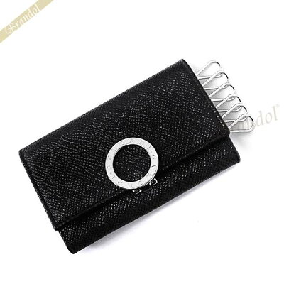 《最大5500円クーポン配布中_5/14 11:59迄》ブルガリ BVLGARI キーケース メンズ・レディース ブルガリ・ブルガリ レザー ブラック 30422 GRAIN BLK | コンビニ受取 ブランド