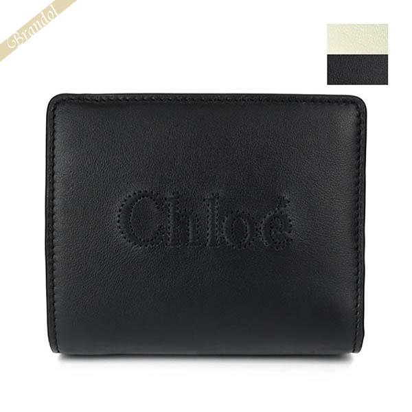 クロエ Chloe 財布 レディース 二つ折り財布 SENSE ロゴ コンパクトウォレット ブラック CHC23SP867 I10 001 | ブランド