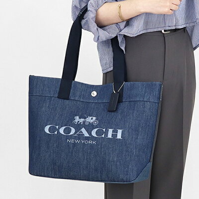《最大5500円クーポン配布中_5/14 11:59迄》コーチ COACH レディース トートバッグ ロゴ キャンバス デニムトート ブルー系 F67415 SV/DE | コーチアウトレット コンビニ受取 ブランド
