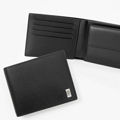 《最大5500円クーポン配布中_5/14 11:59迄》ダンヒル dunhill 財布 メンズ 二つ折り財布 Sidecar サイドカー レザー ブラック 19F2F32AT | コンビニ受取 ブランド