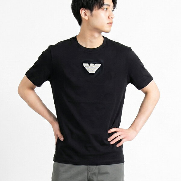 エンポリオアルマーニ EMPORIO ARMANI Tシャツ メンズ イーグルロゴ 半袖 [Mサイズ/Lサイズ] ブラック 3L1TCD 1JUVZ 0999 | コンビニ受取 ブランド