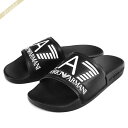 《P3倍_9日11:59迄》エンポリオアルマーニ EMPORIO ARMANI メンズ サンダル EA7 スライダー マキシロゴ シャワーサンダル [39/40...