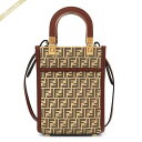 フェンディ FENDI レディース ショルダーバッグ FFファブリック ズッカ柄 2way ミニトートバッグ ベージュ×ブラウン 8BS051 AFIS F1F2V | ブランド