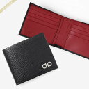 《P3倍_9日11:59迄》フェラガモ Ferragamo 財布 メンズ 二つ折り財布 ブラック×レッド 66A063 685956 | コンビニ受取 ブランド(4)