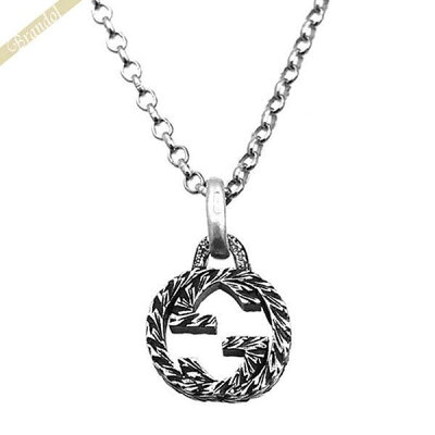 グッチ GUCCI ネックレス メンズ インターロッキングG ペンダント シルバー 455535 J8400 0811 | コンビニ受取 ブランド