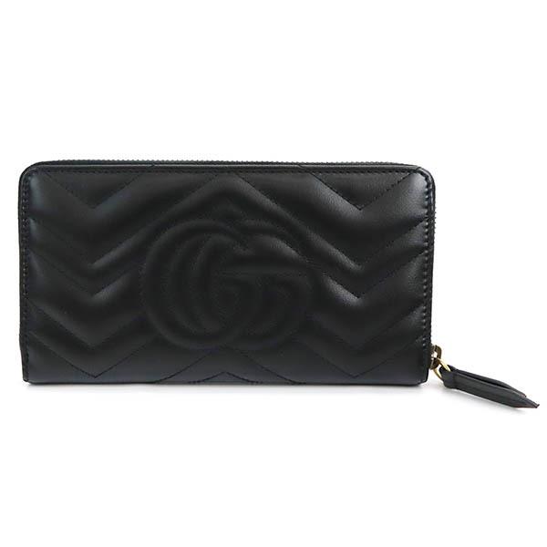 グッチ GUCCI 財布 ラウンドファスナー 長財布 レディース GG マーモント レザー ブラック 443123 DTD1T 1000 | ブランド【最大5000円クーポン 1/11 23:59迄】