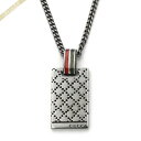 《最大5500円クーポン配布中_5/14 11:59迄》グッチ GUCCI ネックレス メンズ エイジドパラジウム ディアマンテモチーフ スクエアプレート ペン...