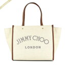 《最大5500円クーポン配布中_5/14 11:59迄》ジミーチュウ JIMMY CHOO レディース トートバッグ ロゴ キャンバス ナチュラル VARENN...
