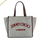 《最大5500円クーポン配布中_5/14 11:59迄》ジミーチュウ JIMMY CHOO レディース ショルダーバッグ ロゴ キャンバス トートバッグ グレー...