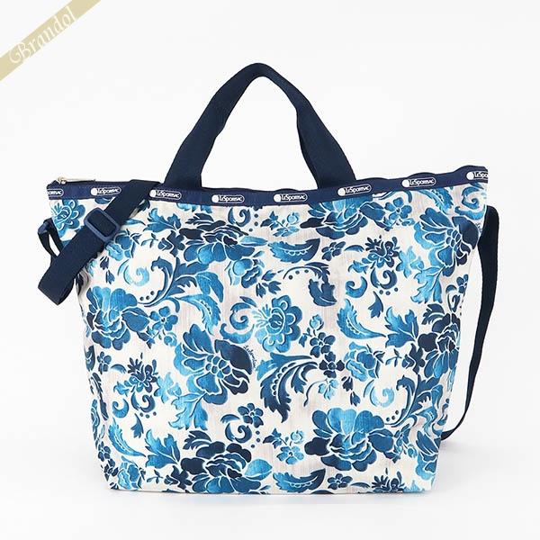 レスポートサック LeSportsac レディース トートバッグ DELUXE EASY CARRY TOTE 2wayショルダーバッグ 花柄 ブルー×ホワイト系 4360 E478 | コンビニ受取 ブランド【最大3500円クーポン 4/8 23:59迄】