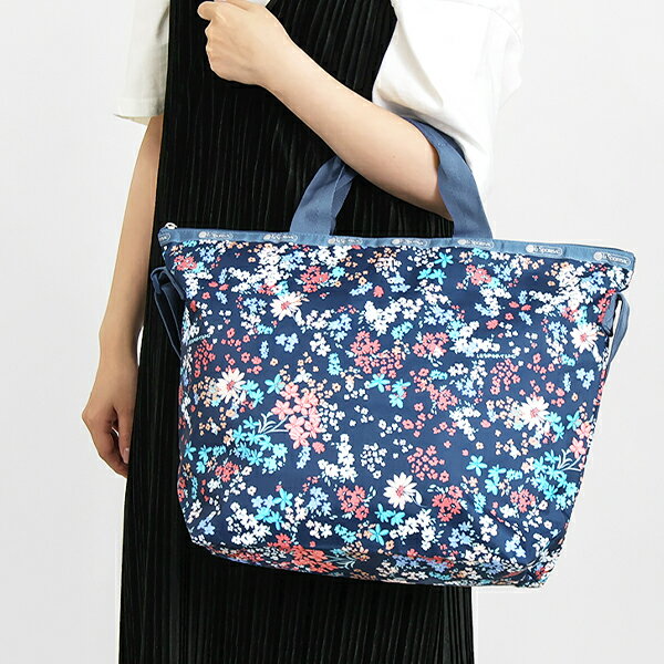 レスポートサック LeSportsac トートバッグ レディース DELUXE EASY CARRY TOTE 2way ショルダーバッグ 花柄 ブルー系 4360 E718 ブランド