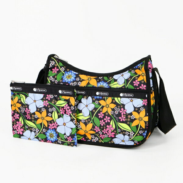レスポートサック LeSportsac ショルダーバッグ レディース CLASSIC HOBO クラシックホーボー 花柄 マルチカラー ブラック 7520 E833 ブランド【最大4000円クーポン 5/27 1:59迄】