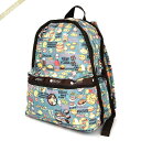 レスポートサック LeSportsac リュックサック レディース BASIC BACKPACK スナック 食べ物柄 ブルー系×ブラウン 7812 E197 |...