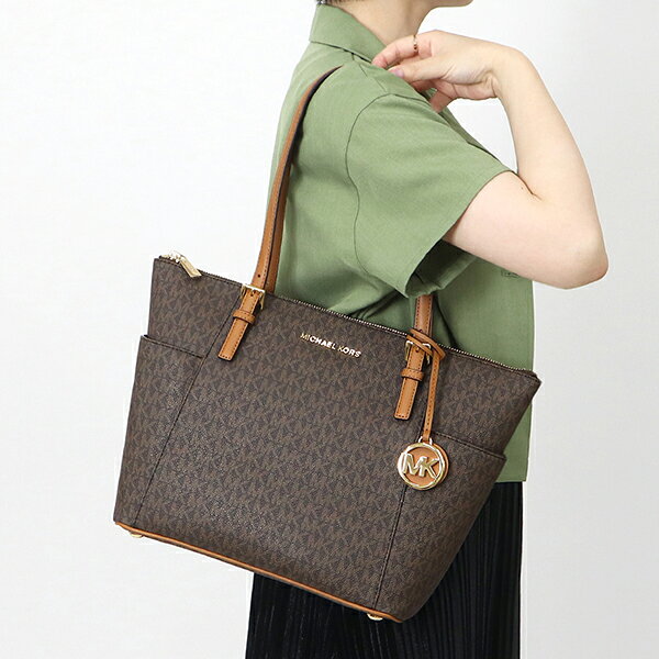 マイケルコース MICHAEL KORS トートバッグ レディース MKシグネチャー ブラウン 30S0GTTT1B 252 コンビニ受取 ブランド