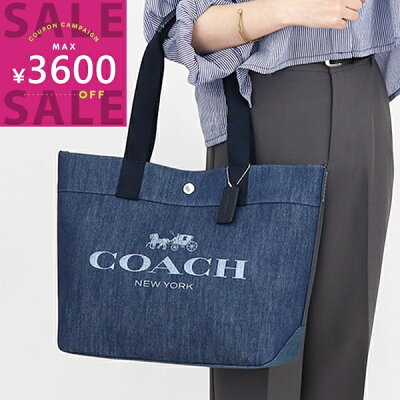 《最大3600円クーポン_19日10:59迄》コーチ COACH レディース トートバッグ ロゴ キャンバス デニムトート ブルー系 F67415 SV/DE | コーチアウトレット コンビニ受取 ブランド