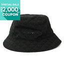 《最大2000円クーポン6/29 10:59迄》エンポリオアルマーニ EMPORIO ARMANI メンズ 帽子 あご紐付き バケットハット S/Mサイズ ブラ...