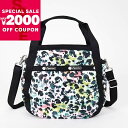 《最大2000円クーポン7/4 11:59迄》レスポートサック LeSportsac ショルダーバッグ レディース SMALL JENNI 2way ミニトートバッグ ドット風柄 ホワイト系マルチカラー×ブラック 8056 E446 | コンビニ受取 ブランド