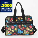 レスポートサック LeSportsac ボストンバッグ レディース DELUXE MED WEEKENDER 花柄 ブラック系マルチカラー 4318 E477 | コンビニ受取 ブランド【最大3000円クーポン7/14 11:59迄】